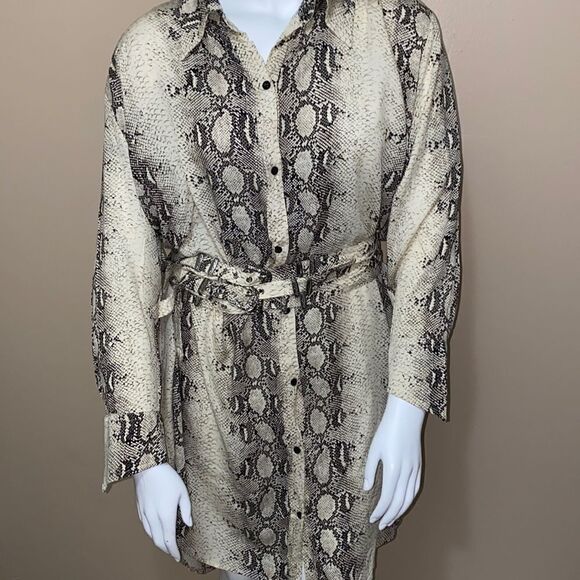 Fashion Nova Going Big Snake Corset Shirt Dress - Size 1X - Picture 6 of 14